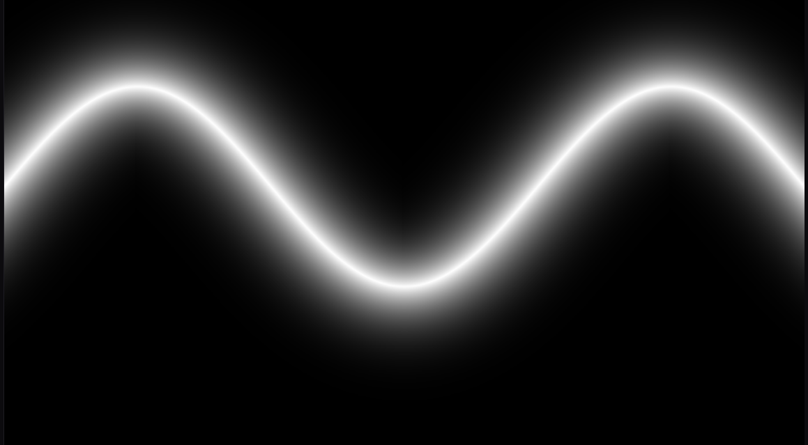 Sine wave on black background